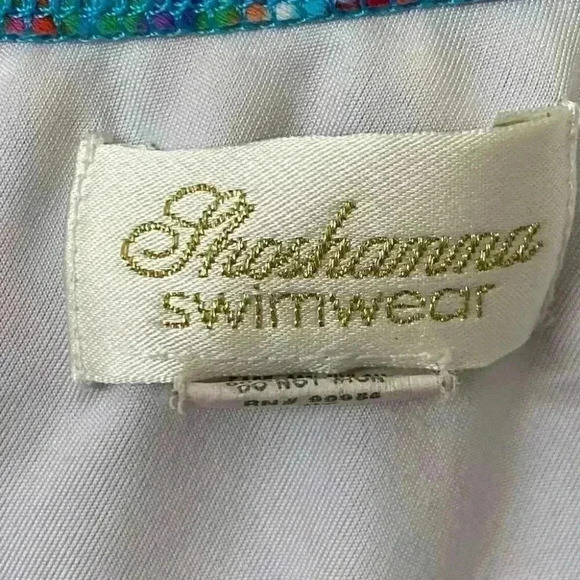 Multicolor Bikini Bottom Striped Side Tie w Beads Size Medium - Picture 8 of 8